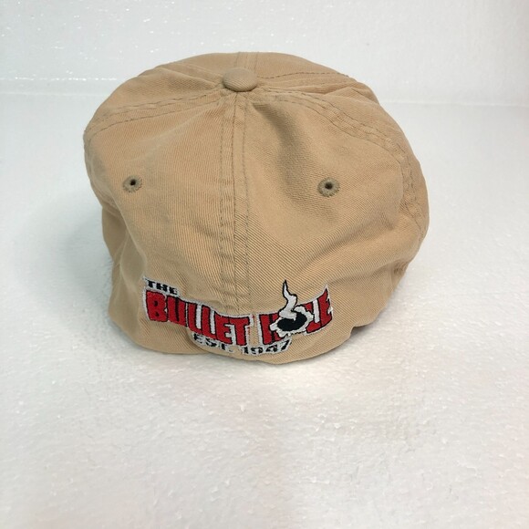 Flexfit Hat with The Bullet Hole on Front Khaki Small Medium - Picture 5 of 10